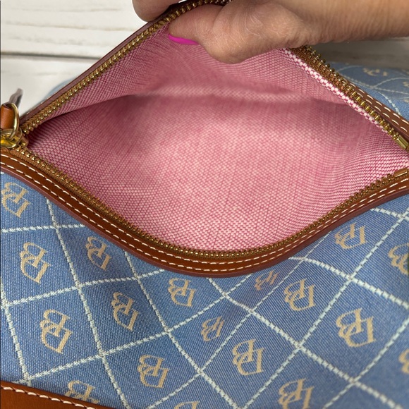 Dooney & Bourke Light Blue and Tan Shoulder Bag - Picture 10 of 11